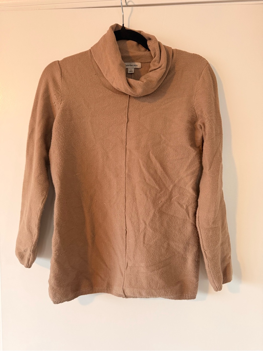 Calvin Klein Jeans Camel Cowl Neck Sweater